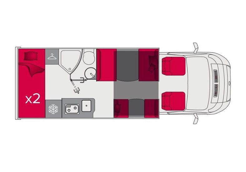 Camper 3 plattegrond