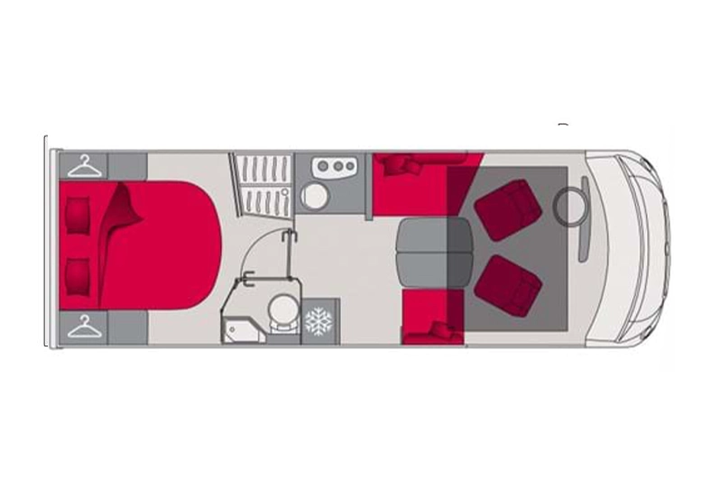 camper 10 plattegrond